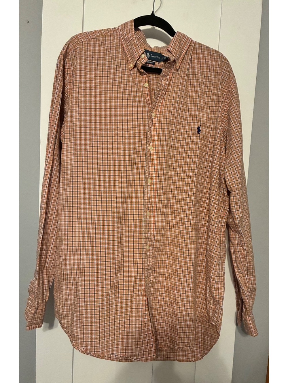 Polo Ralph Lauren Men's Long Sleeve Plaid Button-Down Shirt Size LT